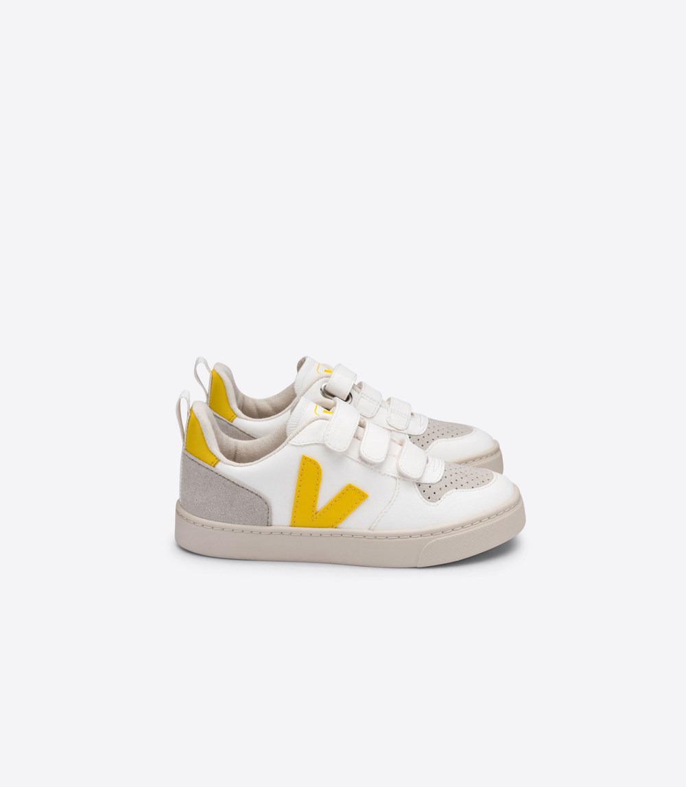 Veja Sneakers Copii - V-10 Velcro Cwl - Albi - 1943025-FL